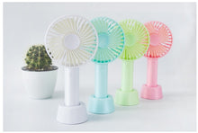 Load image into Gallery viewer, Mini Handheld Portable Fan,Silent USB Fan with Battery Rechargeable 2000mAh, Electric USB Cooling mini Fan Outdoor Cooling Hand Desk Fan for Home, Office, Subway and travel,Sport
