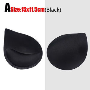 1pair Thick Sponge Bra Pads for Women Swimsuit Breast Push Up Breast Enhancer Removeable Bra Pads Inserts Cups Bra Accessories