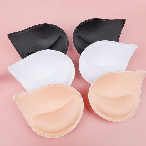 1pair Thick Sponge Bra Pads for Women Swimsuit Breast Push Up Breast Enhancer Removeable Bra Pads Inserts Cups Bra Accessories