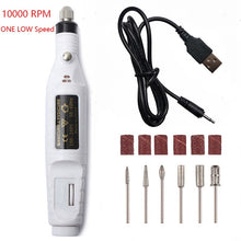 Load image into Gallery viewer, 1set Power Professional Electric Manicure Machine Pen Pedicure Nail File Nail Tools 6 Bits Drill Nail Drill Machine Equipment