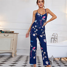 Load image into Gallery viewer, 2 Piece Women Set Bird Print Tops with Long Pants Loose Pajamas Casual Sleepwear Female Home Suits