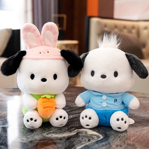 20/30cm Original Pochacco Plush Toy Puppy with Hat Sitting Kawaii Soft Doll Sweet Baby Girl Accompany Doll Birthday Gift For Kid