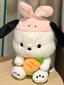 20/30cm Original Pochacco Plush Toy Puppy with Hat Sitting Kawaii Soft Doll Sweet Baby Girl Accompany Doll Birthday Gift For Kid