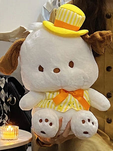 20/30cm Original Pochacco Plush Toy Puppy with Hat Sitting Kawaii Soft Doll Sweet Baby Girl Accompany Doll Birthday Gift For Kid