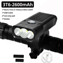 Load image into Gallery viewer, 20000Lums Bicycle Light L2/T6 USB Rechargeable 5200mAh Bike Light IPX5 Waterproof LED Headlight  as Power Bank Bike Accessories