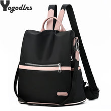 Load image into Gallery viewer, 2020 Casual Oxford Backpack Women Black Waterproof Nylon School Bags for Teenage Girls High Quality Fashion Travel Tote Packbag