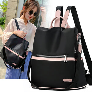 2020 Casual Oxford Backpack Women Black Waterproof Nylon School Bags for Teenage Girls High Quality Fashion Travel Tote Packbag