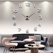 Load image into Gallery viewer, 2020  Free Shipping New Clock Watch Wall Clocks Horloge 3d Diy Acrylic Mirror Stickers Home Decoration Living Room Quartz Needle