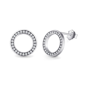 2020 High Quality Fashion 925 Sterling Silver Earrings Luxury Crystal Zircon Stud Earrings For Women Bridal wedding Jewelry