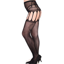 Load image into Gallery viewer, 2020 New Women Sexy Stockings Lingerie Stripe Lace Elastic Transparent Black Hollow Out Tights Thigh Sheer Embroidery Pantyhose