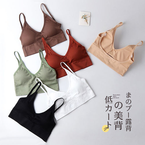 2020 Sexy New Women Push Up Bra Bras Fitness Tops Brassiere Bralette Female Tube Top Underwear Ladies Padded Bra White Lingerie