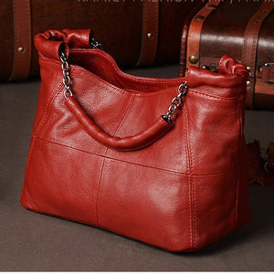 2020 Summer European and American Style Fashion Handbag Lady Chain Soft Genuine Leather Tote Bags for Women Messenger Bag