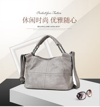 Load image into Gallery viewer, 2020 Summer European and American Style Fashion Handbag Lady Chain Soft Genuine Leather Tote Bags for Women Messenger Bag