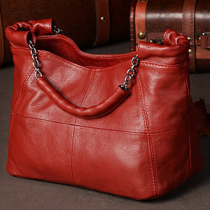 2020 Summer European and American Style Fashion Handbag Lady Chain Soft Genuine Leather Tote Bags for Women Messenger Bag