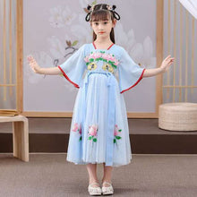 Load image into Gallery viewer, 2021 Ancient Hanfu Girls Oriental Chinese Costume Kids Traditional Chinese Dress Children Fairies Tang Dynasty Performance Wear