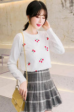 Load image into Gallery viewer, 2021 Autumn Net Red Cherry Print Korean Sweater Pullover Sweater Bottoming Shirt Top Heavy Industry Women