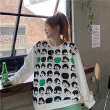 Load image into Gallery viewer, 2021 Autumn Spring Fall Hoodies Women&#39;s Top Long Sleeve Loose Casual Sweatshirt Character Avatar Printing Ladies Korean Fashion