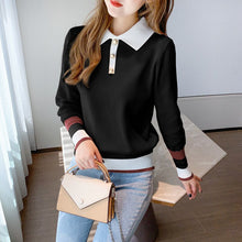 Load image into Gallery viewer, 2021 Autumn and Winter New Shirt Collar Women&#39;s Sweater Temperament Bottoming Shirt Tops Are Thin and Western