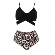 Load image into Gallery viewer, 2021 Bathing Suit Bandeau Sexy Women&#39;s Bikini High Waisted Tummy Control Two Piece Swimsuit Swimwear Tankini костюм женский