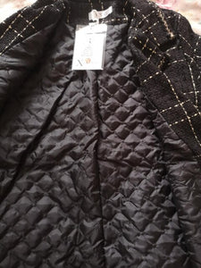 2021 Black Plaid Suits Coat Women Jackets Uniform Fashion Coat Korean Loose Female Overcoat Channel Style Mid-length