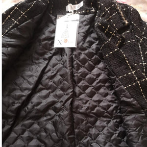 2021 Black Plaid Suits Coat Women Jackets Uniform Fashion Coat Korean Loose Female Overcoat Channel Style Mid-length