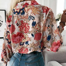Load image into Gallery viewer, 2021 Fall New Women&#39;s Digital Printing Loose Casual Long Sleeve Shirt Fashion Casual Button Up Blouse Basic Tops Streetwear