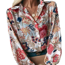 Load image into Gallery viewer, 2021 Fall New Women&#39;s Digital Printing Loose Casual Long Sleeve Shirt Fashion Casual Button Up Blouse Basic Tops Streetwear