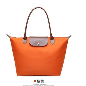 2021 Famous Brands Women Bags Shoulder Bag Handbag Waterproof Nylon Leather Beach bag Designer Folding Tote Bolsa Sac Feminina