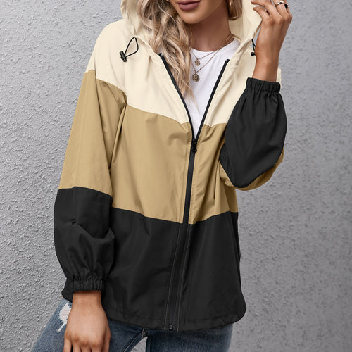 2021 Jacket Female Autumn and Winter New Casual Sports Jacket Oversized Zipper Drawstring Pocket Windbreaker Coat Women