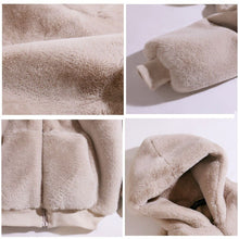Load image into Gallery viewer, 2021 Jacket Women Winter Faux Rabbit Fur Long Coats Female Solid Color Loose Casual Thickened Warm Cotton Hooded Coat