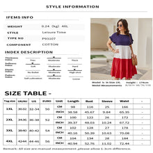 Load image into Gallery viewer, 2021 New Arrivals Summer Plus Size Casual Dress Women Fashion Patchwork Loose A-Line Dress Femme XL-4XL
