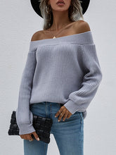 Load image into Gallery viewer, 2021 New Autumn Oversized White Sweater Women Slash Neck Knitted Winter Sweaters Casual Knitwear Pullovers Jumper Pull Femme