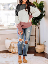 Load image into Gallery viewer, 2021 New Autumn Winter Long Sleeve Striped Sweater Pullovers Women Loose Oversized O-Neck Knitted Warm Sweaters Jumper Mujer