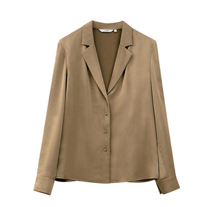2021 New Autumn Woman Fashion Business Set Office Ladies Suits Women Slim Lapel Loose Chiffon Blouse Long Pants Two Piece Suits