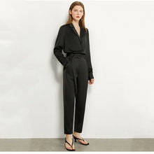 Load image into Gallery viewer, 2021 New Autumn Woman Fashion Business Set Office Ladies Suits Women Slim Lapel Loose Chiffon Blouse Long Pants Two Piece Suits