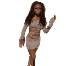 Load image into Gallery viewer, 2021 New Fashion Solid Color Boydocn Bandage Women Dresses Summer Evening Party And Club Mini Long Sleeve Dress Wholesale