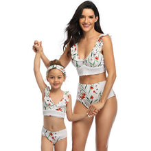 Load image into Gallery viewer, 2021 New Ladies Summer High Waist Bikini Mother And Daughter Parent-Child Swimsuit