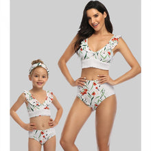 Load image into Gallery viewer, 2021 New Ladies Summer High Waist Bikini Mother And Daughter Parent-Child Swimsuit
