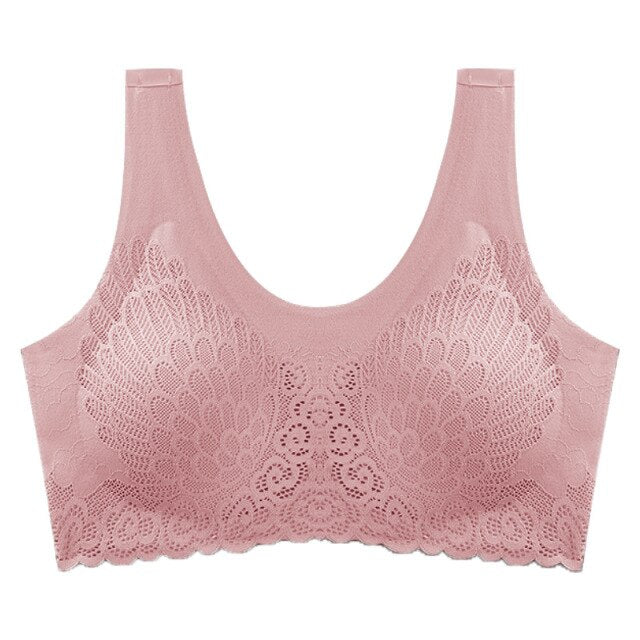 2021 New Plus Size Bras For Women Large Chest Oversized Zero Sense Sexy Underwear Sports Vest Wireless Seamless One Piece 4XL