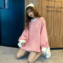 Load image into Gallery viewer, 2021 New Primary School Girls Korean Style Loose Velvet Padded Thickened Cute Ins Internet Celebrity Same Style Sweatershirt