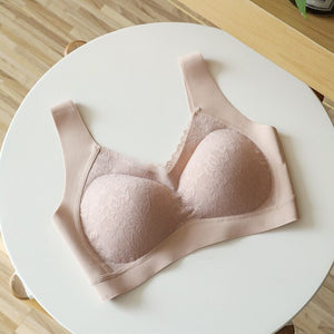 2021 New Sexy Bra For Women Lace Floral One Piece Push Up Seamless Underwear Summer Thin Breathable Plus Size Lingerie XXL