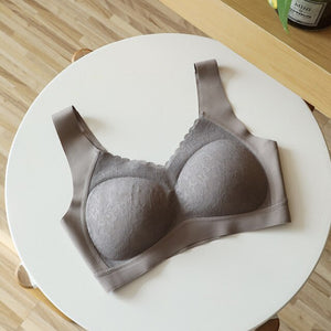 2021 New Sexy Bra For Women Lace Floral One Piece Push Up Seamless Underwear Summer Thin Breathable Plus Size Lingerie XXL