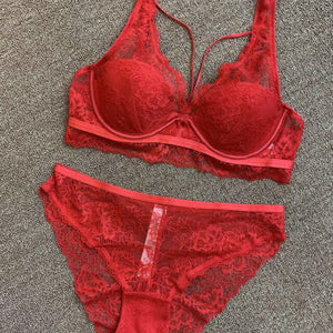 2021 New Sexy French Floral Lace Underwear Summer Ultra Thin Half Cup Breathable Gathered Embroidery Bra Suit B C D Cup Plunge