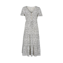 Load image into Gallery viewer, 2021 New Spring Print Long Dress Women V Neck Short Sleeve Lace Up Button Dress For Woman Sexy Leopard Summer Dress
