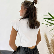 Load image into Gallery viewer, 2021 New Spring Summer Solid Knitted Top Women Casual Slim Half High Collar Flying Sleeve Ladies Back To The Basics Pullover Top