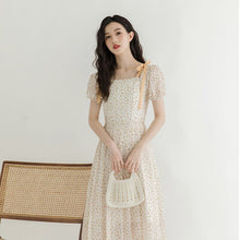 Load image into Gallery viewer, 2021 New Summer Chiffon Short-Sleeved Dress Temperament Small Fresh And Sweet Fairy Puff Sleeve Floral Female Dress