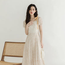 Load image into Gallery viewer, 2021 New Summer Chiffon Short-Sleeved Dress Temperament Small Fresh And Sweet Fairy Puff Sleeve Floral Female Dress
