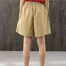 Load image into Gallery viewer, 2021 New Summer Knee-length Elastic-waist Shorts Women Casual Solid Large-size 5XL Cotton Korean Loose Womens Shorts Pockets