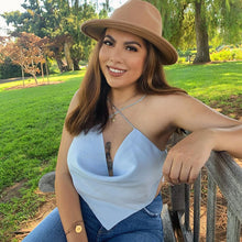 Load image into Gallery viewer, 2021 New Summer Sexy Heart -shaped Spaghetti Strap Short Women Tank Top Solid Bandage Draped Backless Strapless Crop Top