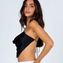 Load image into Gallery viewer, 2021 New Summer Sexy Heart -shaped Spaghetti Strap Short Women Tank Top Solid Bandage Draped Backless Strapless Crop Top